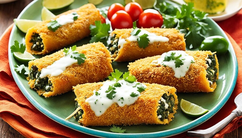 Spicy chili rellenos